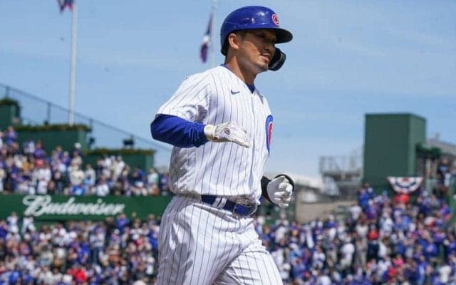 【MLB】鈴木誠也、待望の1号3ランで驚異の2試合6打点！　本拠地は大熱狂…出塁率.538
