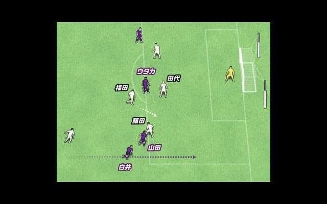 J1で得点ランクトップに立った京都サンガのピーター・ウタカ。ゴール前でのマークの外し方が鮮やか