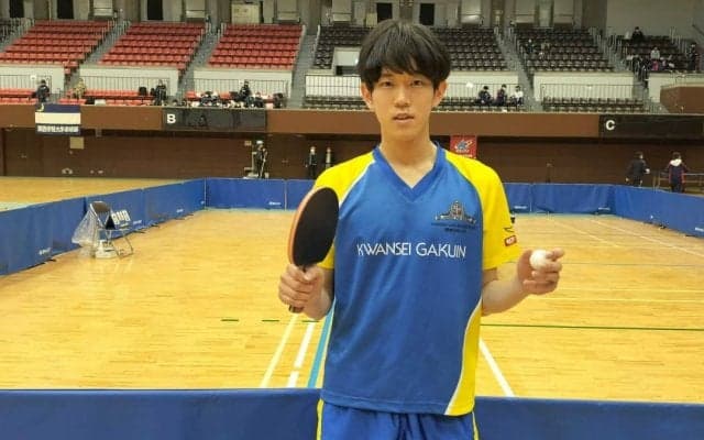 関西学院大・葛西啓功が優勝　団体戦決勝のリベンジ果たす＜卓球・関西学生新人大会男子単＞
