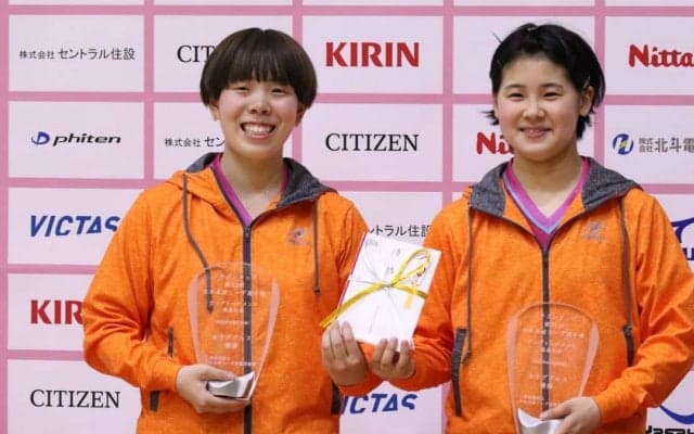 青木優佳/中森帆南が優勝　中国電力は女子複3連覇＜日本卓球リーグビッグトーナメント福島大会＞
