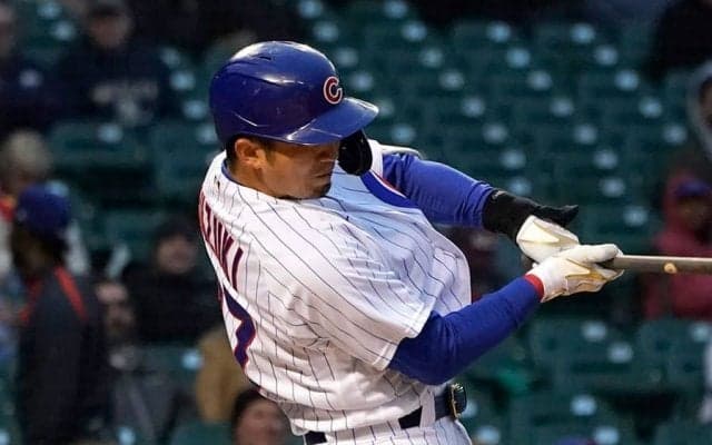 【MLB】鈴木誠也、第4打席で15打席ぶり安打　試合開始6時間遅延も、177キロ中前打