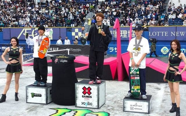 【X Games】男子スケートボード・ストリートは日本勢が表彰台を独占　堀米雄斗が金メダル
