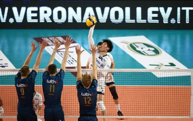 石川祐希がビクトリーサービスエース奪う ミラノが5位プレーオフ初勝利