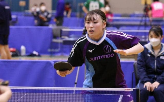 順天堂大・伊藤心優、3部校唯一の16強入り　女子シングルス4回戦結果＜卓球・関東学生新人選手権大会＞