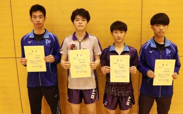 愛知工業大1年・谷垣佑真、男子単優勝　女子単は愛知工業大1年・永野がV＜東海学生卓球新人大会＞