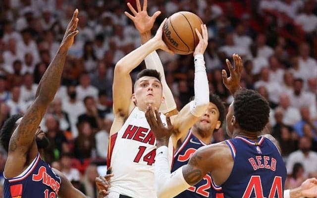 ヒートがエンビード欠場のシクサーズに勝利…タイラー・ヒーローが25得点／NBAプレーオフ