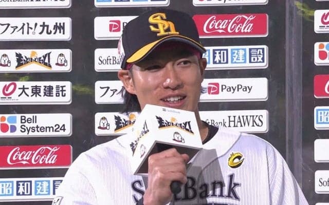 柳田悠岐、満塁弾に「神様ありがとう」　山本由伸討ちも「打てるわけないと思ってた」