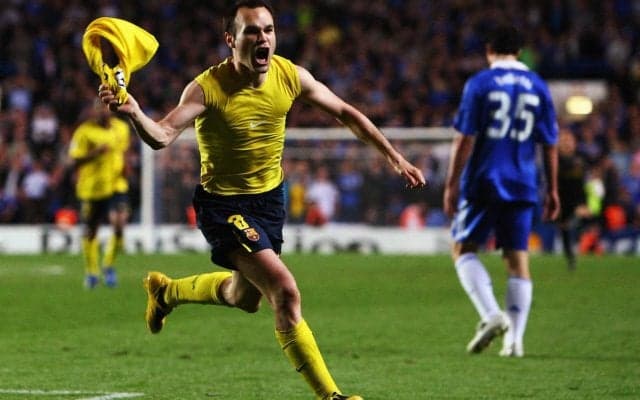 イニエスタも「あの夜の感動は忘れない！」バルサを3冠へと導くチェルシー戦でのスーパーミドル