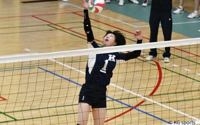 【バレーボール部女子】粘り強く戦い明国大にストレート勝ち