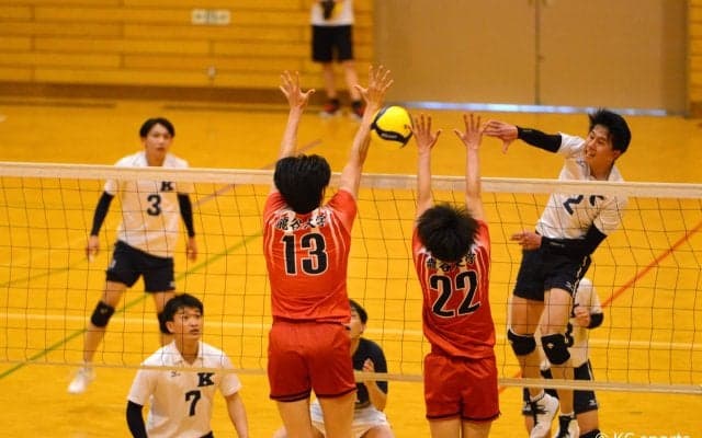 【バレーボール部男子】龍谷大に３－２で勝利し３連勝