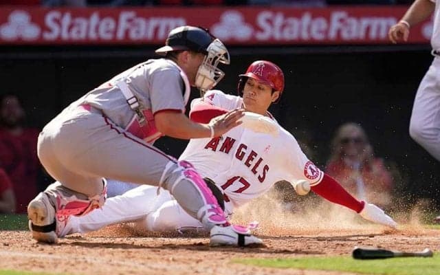 【MLB】大谷翔平、起死回生の同点2点二塁打で絶叫　サヨナラ生還でド派手ガッツポーズ