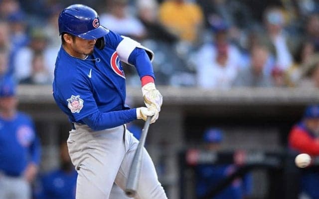 鈴木誠也、内角さばき先制二塁打！　控えめガッツポーズで米速報「不調脱するきっかけ」