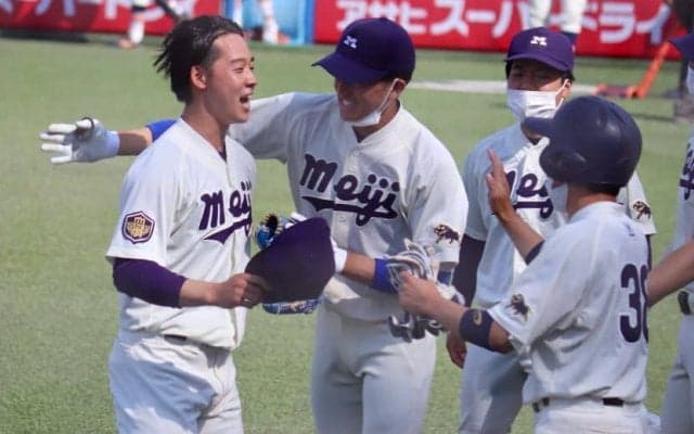 明大が堀内祐我の決勝打、高山陽成の好救援で競り勝つ。優勝に向けて大きな「9回2アウト」からの勝ち点獲得【5/10 春季東京六大学野球 明治大学vs法政大学】