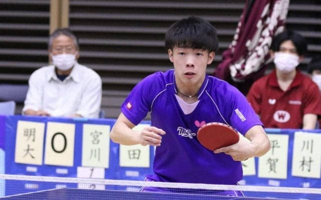 早大下した明治大、5連勝で単独首位に　女子は上位2校が無敗キープ＜春季関東学生卓球リーグ戦＞