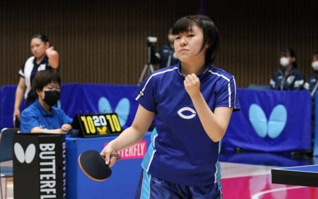 1年生・枝廣愛が勝利し中央大がリード　枝廣はシングルス7戦7勝＜春季関東学生卓球リーグ戦女子速報＞