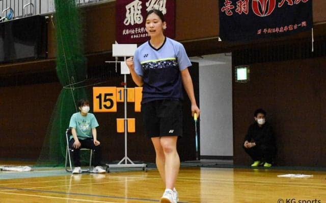 【バドミントン部女子】三嶋が強さ見せ、６回戦進出
