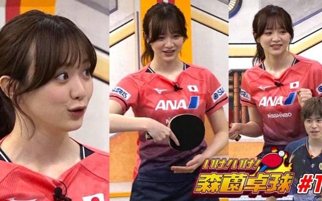 【ボールを打ってみよう】新弟子・森香澄アナがフォアハンド、バックハンド、 多球練習に挑戦｜いけ！いけ！森薗卓球 ＃16