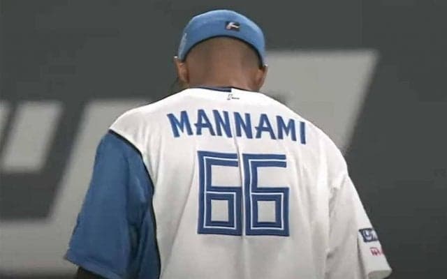 万波中正の“爆肩”に「惚れ惚れする」　本塁一直線のレーザー返球が「流石です」