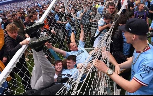 優勝直後に複数ファンが相手選手に暴行…シティは「特定次第無期限の入場禁止に」