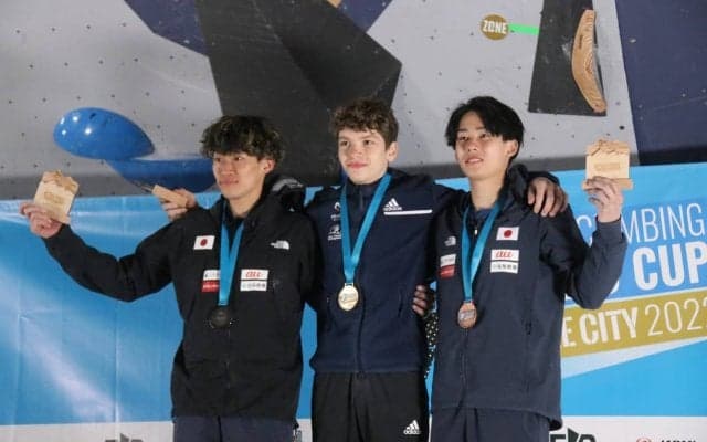 ボルダリングW杯第3戦で緒方、川又、野中がメダル獲得！女子・野中は今季初の表彰台