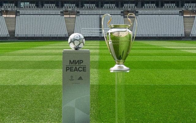キリル文字で「平和」と刻まれたCL決勝の試合球が発表！休戦と団結をデザイン