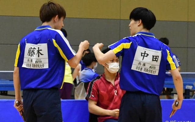 【卓球部】藤木・中田ペアがダブルスで優勝！