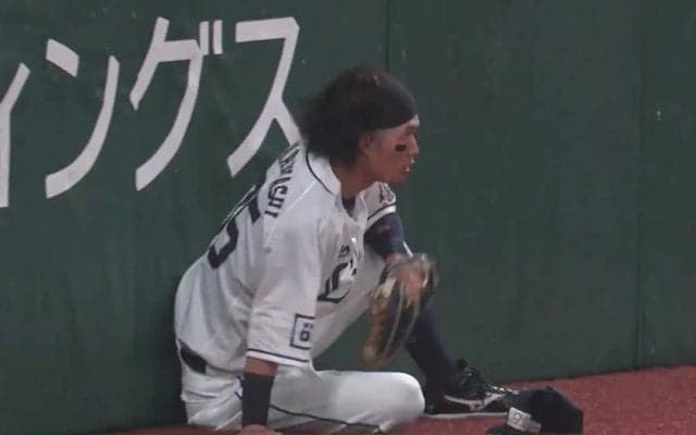 フェンス恐れぬ“2段跳び回転キャッチ”が「マンガみたい」「メジャーの雰囲気ある」