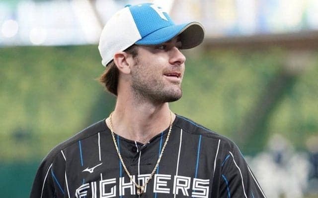 日本ハム助っ人ガントが一時帰国　米国で右肘治療、今季加入も1軍登板なし