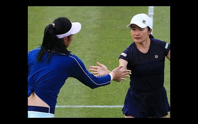  青山修子ペア 2回戦進出 