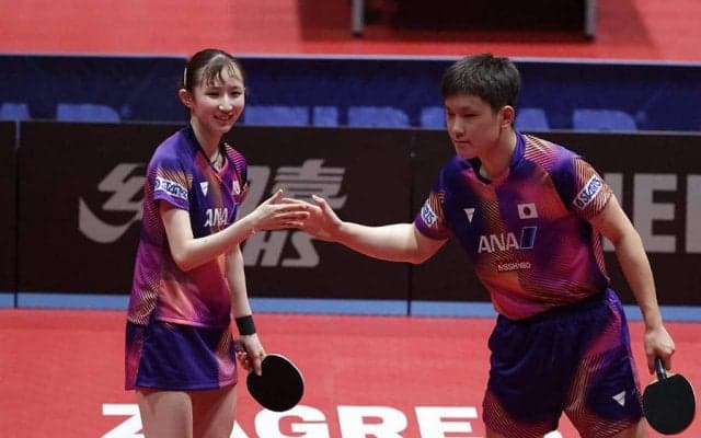 世界卓球銀メダルペアの張本・早田が宇田・伊藤に快勝！決勝進出【卓球 WTTザグレブ】