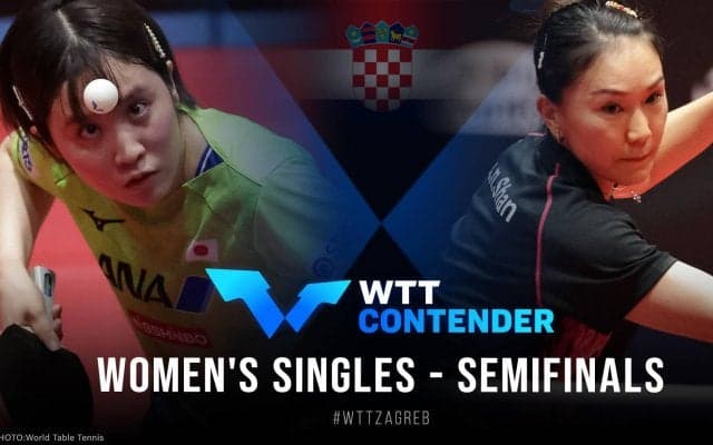 平野美宇 vs シャン・シャオナ｜WTTコンテンダーザグレブ2022 女子シングルス準決勝