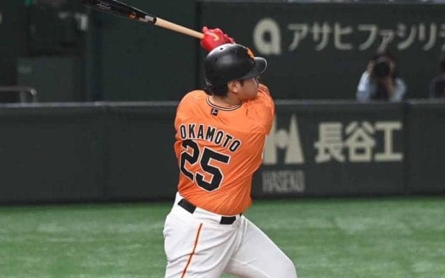 巨人・岡本和、2戦ぶり19号2ランでリーグ単独2位に浮上　5年連続の20発に王手