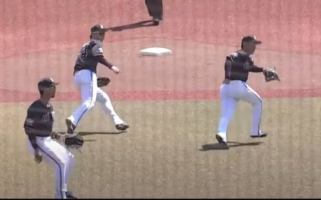 オリ内野陣のシンクロ“全員集合”が「コントかよ」　由伸も思わず笑った「ゲームのバグ」