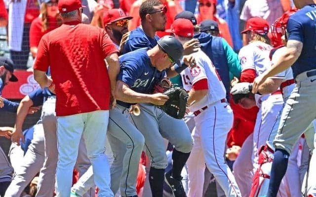 大谷翔平も参戦の大乱闘　発端の死球与えたエ軍右腕が釈明「昼の試合は初めてなんだ」