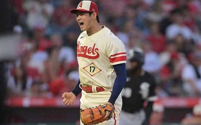 【MLB】大谷翔平、7勝目の権利　最速163キロで5回まで毎回9K無失点、21イニング連続無失点