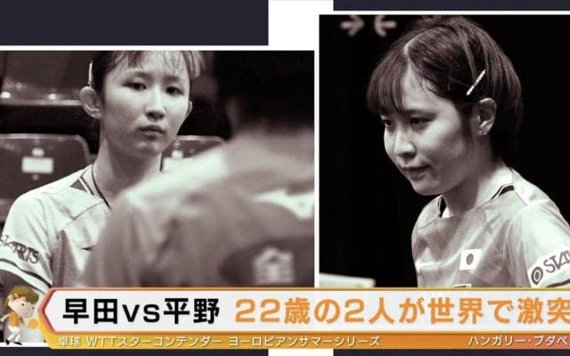  早田ひなと平野美宇が世界の舞台で激突！同級生対決の行方は【卓球 WTTスターコンテンダー】