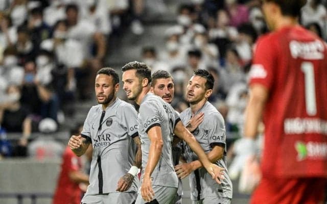 パリSGの「最強3トップの共演弾」でG大阪から大量6ゴール！ネイマールのPKにはブーイングも、後半16分に「最強3トップ降臨」で大歓声！