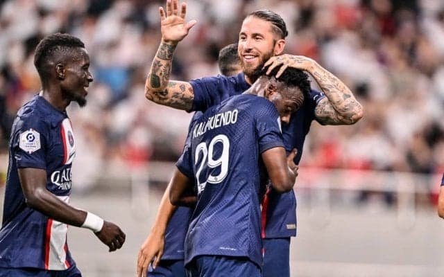 「さすが世界で1番点取るCB」セルヒオ・ラモスの鮮烈ヒールキックゴール！ メッシ、ネイマールとともPSGに大勝もたらす！