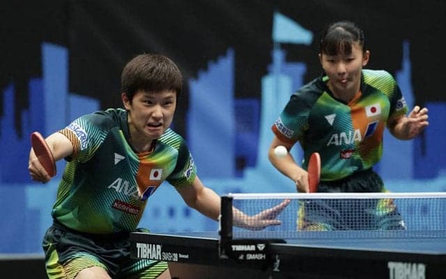 張本智和と美和の兄妹ペア V王手！初結成でいきなり決勝進出【卓球 WTTチュニス】