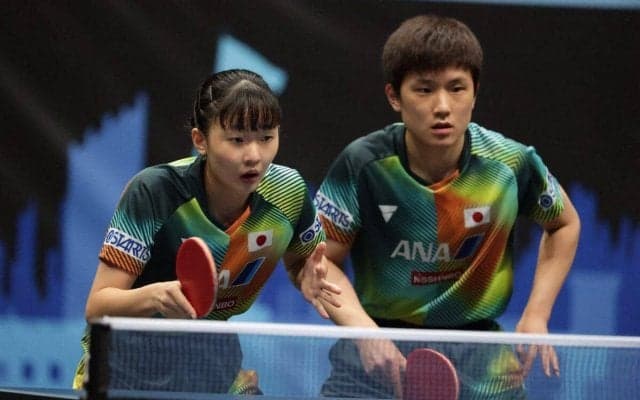 ついに張本兄妹ペア結成！初戦のカザフスタンペアをストレートで下す【卓球 WTTチュニス】
