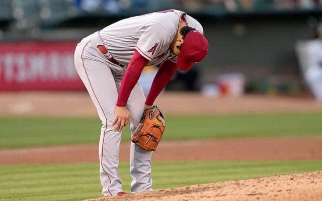 【MLB】悶絶の大谷翔平が「ものすごい痛みに襲われた」　敵地放送局心配も“1分後”に仰天