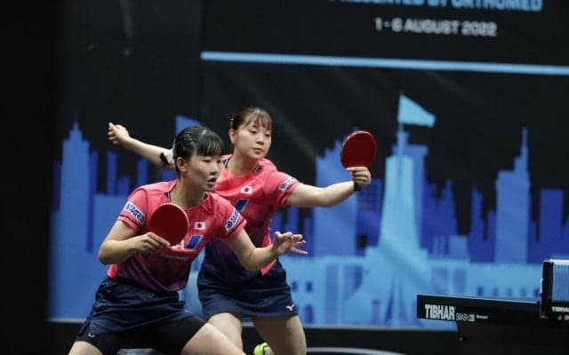 張本美和・長崎美柚 フルゲームの激闘の末、中国ペアに敗れる。決勝進出ならず【卓球 WTTチュニス】