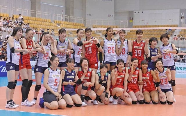 古賀紗理那、石川真佑ら女子日本代表が岡山のファンの前でプレー！ 世界選手権に向けて課題に挑戦する姿を見せる