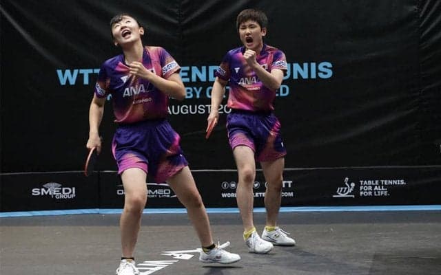 張本智和・美和の兄妹ペアが逆転V！初結成の大会で優勝の快挙！【卓球 WTTチュニス】