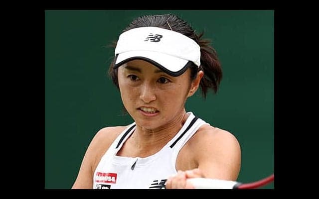  土居美咲 全米OP会場で練習 