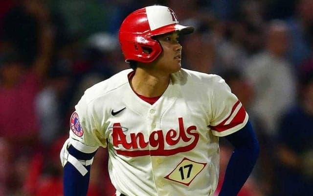 大谷翔平が打席でビックリ　161kmシンカー体感の表情に米反響「この反応、MLB最高だ」