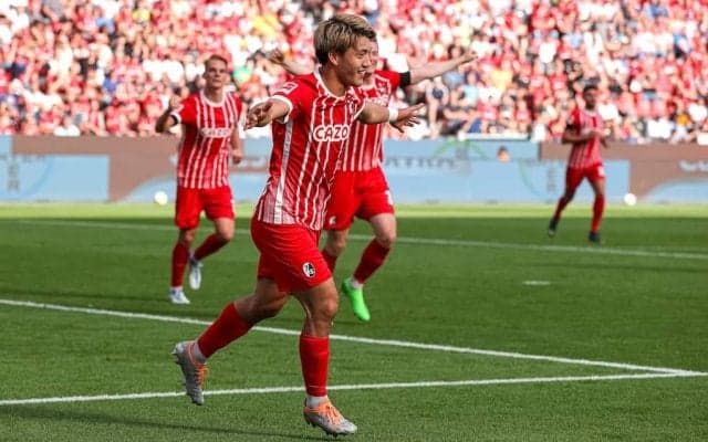 【ブンデスリーガ】堂安律、決勝点に地元紙も「手も足もでない存在」と絶賛　今季2度目のベストイレブン　