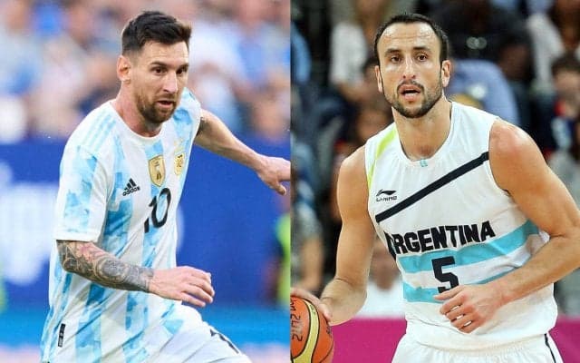 「僕はサッカー界のマヌと言われるべき」メッシが殿堂入りした母国のNBAスター・ジノビリを祝福し驚き広がる