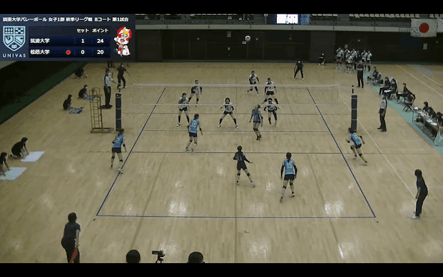 関東大学バレーボール連盟 女子1部秋季リーグ戦 Bコート【見逃し配信】