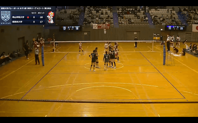 関東大学バレーボール連盟 女子1部秋季リーグ戦 青山学院大学vs桜美林大学【フルマッチ】